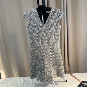 Michael Kors Black and White Floral Mini Dress